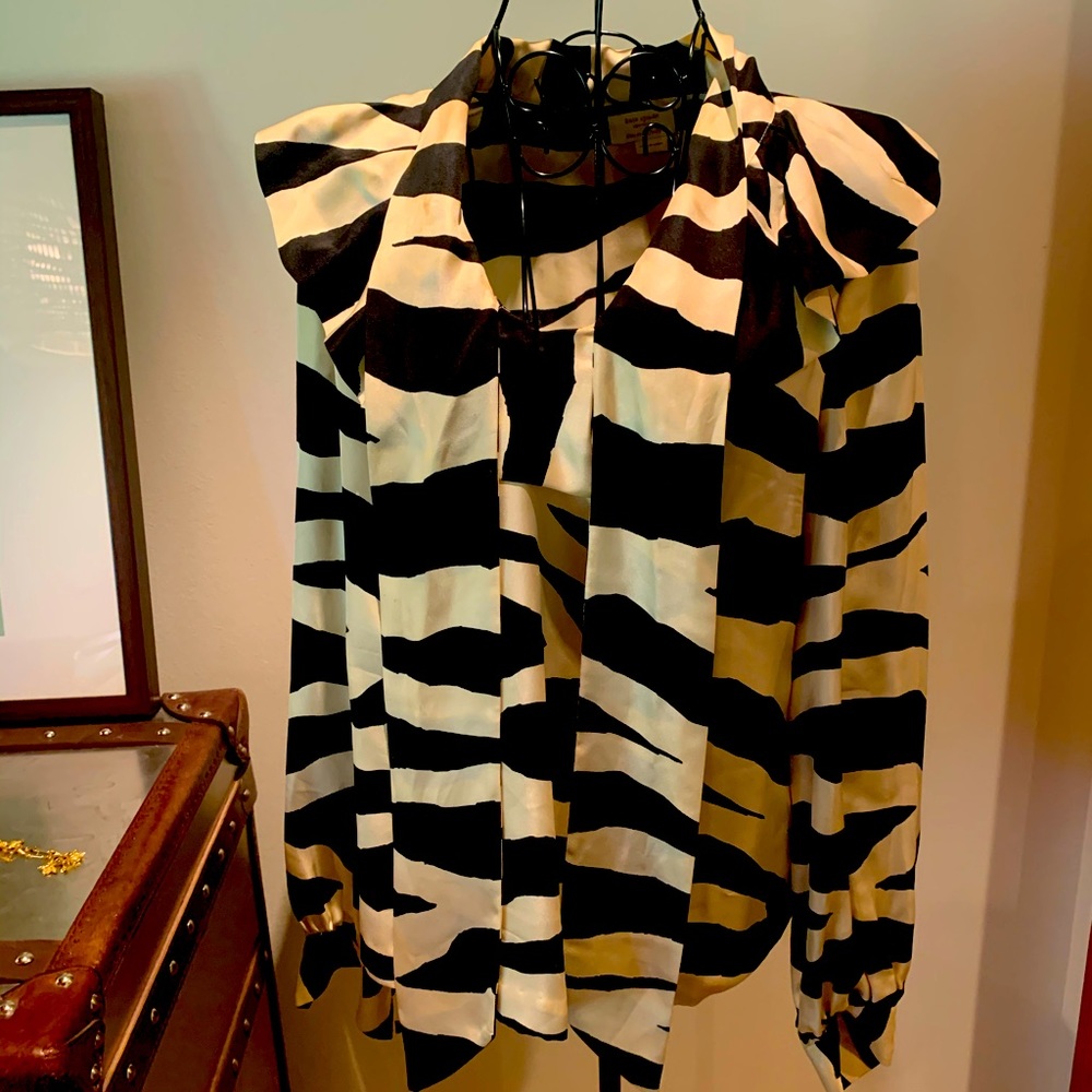 Kate Spade black and cream blouse